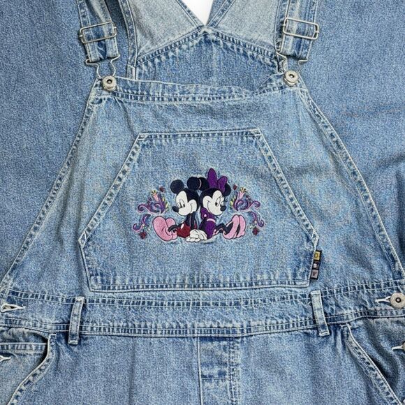Jerry Leigh Denim - Disney Vintage Denim Overalls Mickey & Minnie Wide Leg Y2K Cottagecore 16W